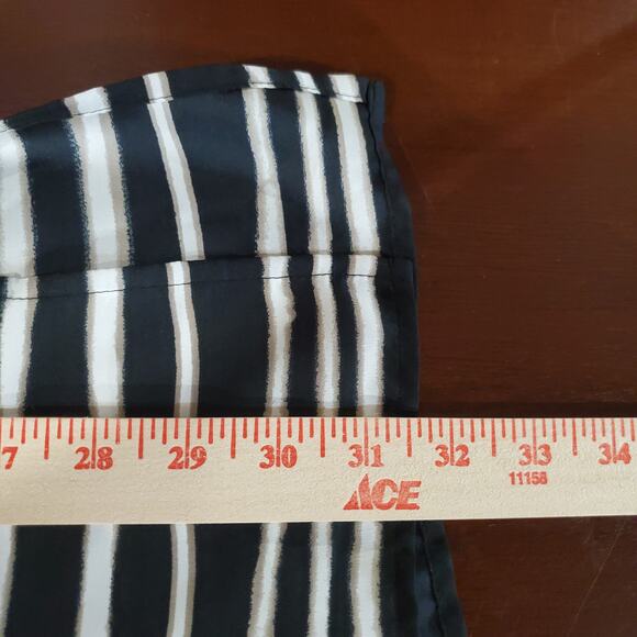 Chicos Womens Striped Roll Tab Sleeve Shell Button Tunic Blouse Size 3 US XL 16 - Picture 12 of 13